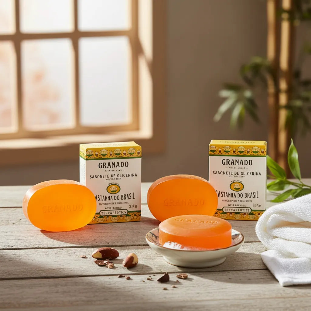 KIT com 4 Sabonetes Granado de Glicerina CASTANHAS DO BRASIL 90 g