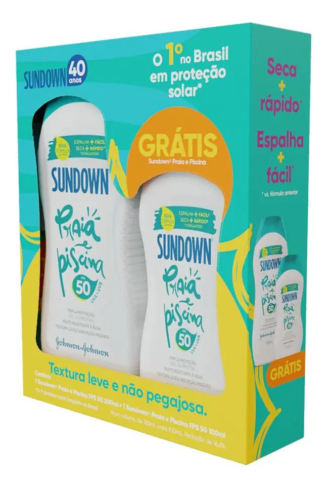 SUNDOWN KIT FPS 50 200ML GANHE FPS 50 100ML