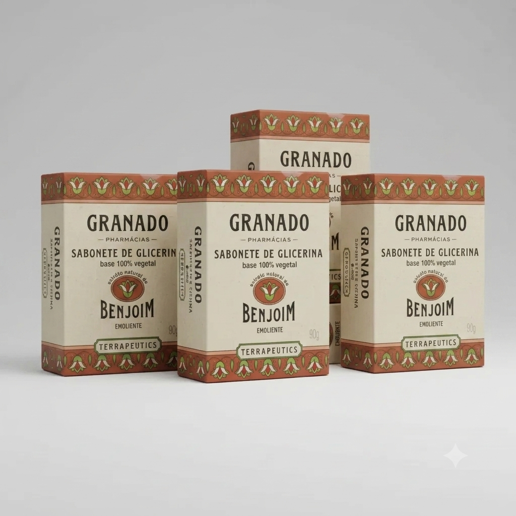 KIT com 4 Sabonetes Granado de Glicerina BENJOIM 90 g